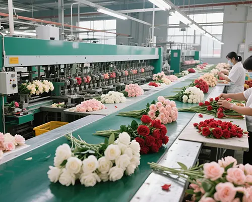 The miraculous craftsmanship from non-woven fabric to PU petals